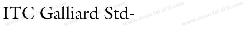 ITC Galliard Std字体转换